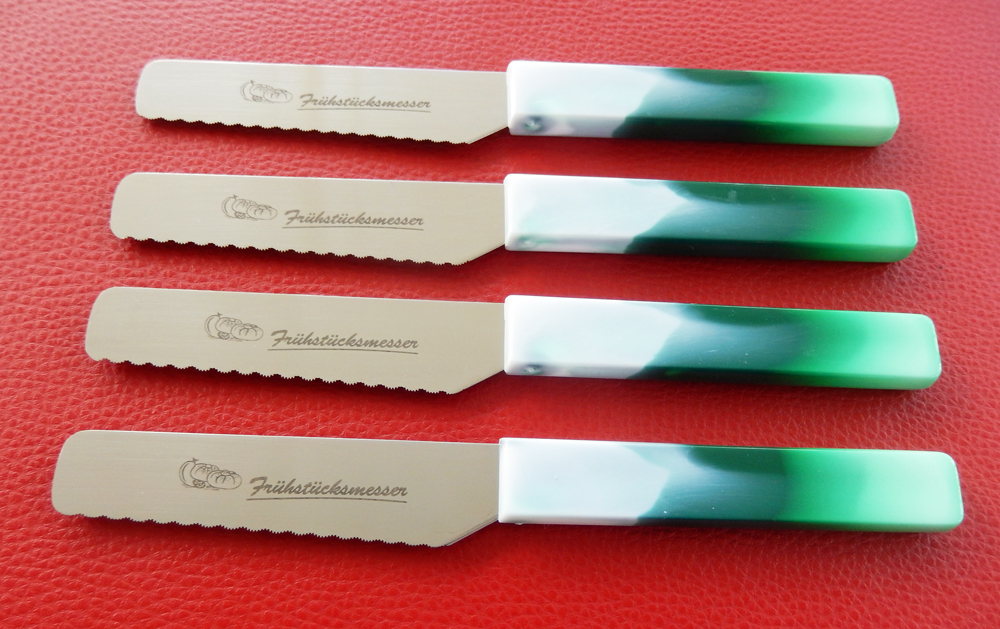 Brötchenmesser Frühstücksmesser Grün von ISS aus Solingen