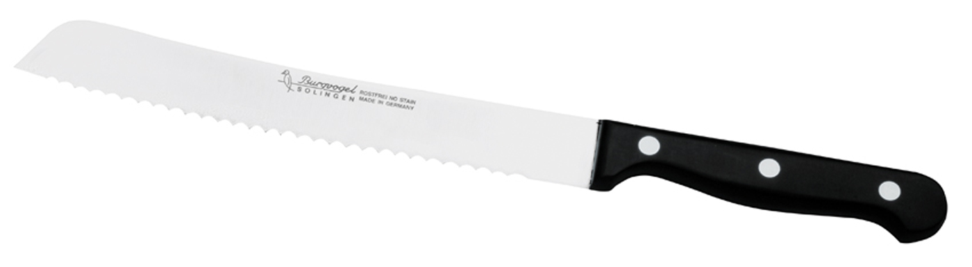Brotmesser mit Welle  - 20 cm Messer Serie für Haushalt - Koch- & Küchenmesser von Burgvogel