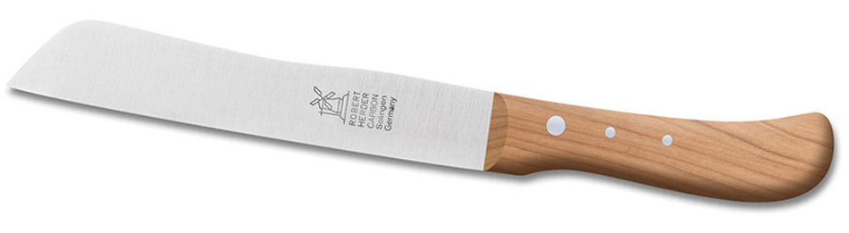 Brotmesser ca. 182 mm / 7 Zoll Klinge:-carbon Griff: Kirsche von Windmühlenmesser Bei messer-iss