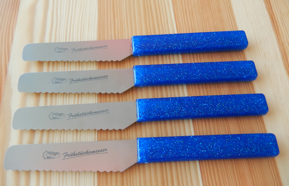 Brötchenmesser Frühstücksmesser blau von ISS aus Solingen